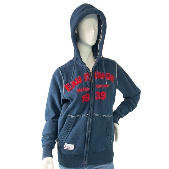 Circuit De Spa Belgium Formula 1 Zip Navy Sweatshirt Francorchamps Eau Rouge XS - Picture 1 of 10